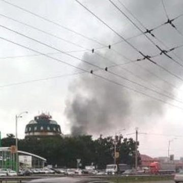В Киеве горит гостиница Тиса