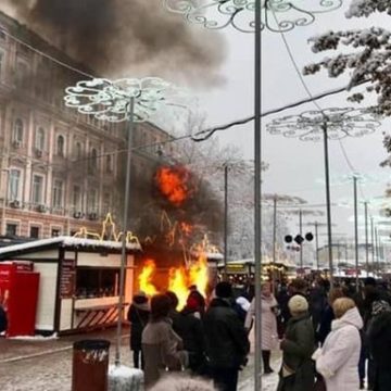 Возле Софийской площади в Киеве произошел пожар